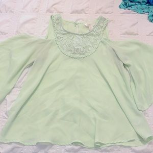 Green lime green shirt